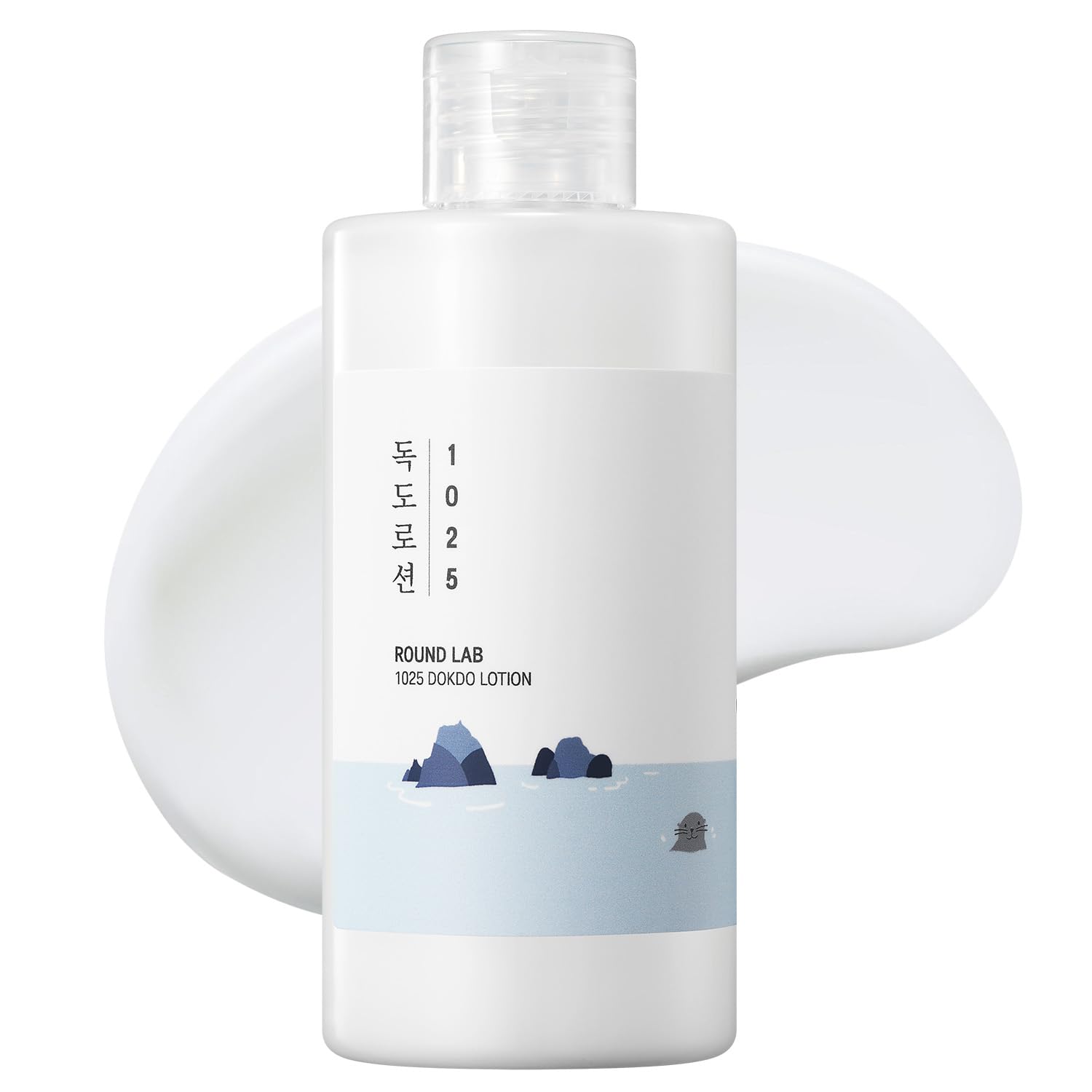 ROUND LAB 1025 Dokdo Lotion 6.76 Fl Oz, Intense Long-Lasting Hydration, Fluid Texture for Skin Barrier Protection, Face Moisturizer for Deep Moisture, Korean Skin Care